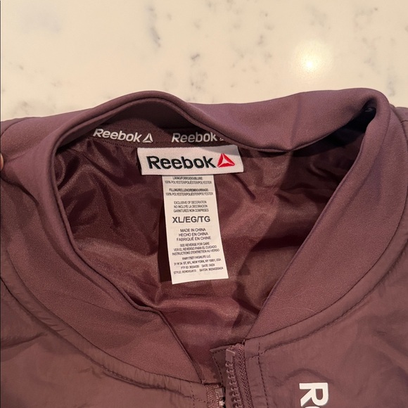 NWT Reebok Heritage Bomber Jacket Plum Purple XL - Picture 2 of 7
